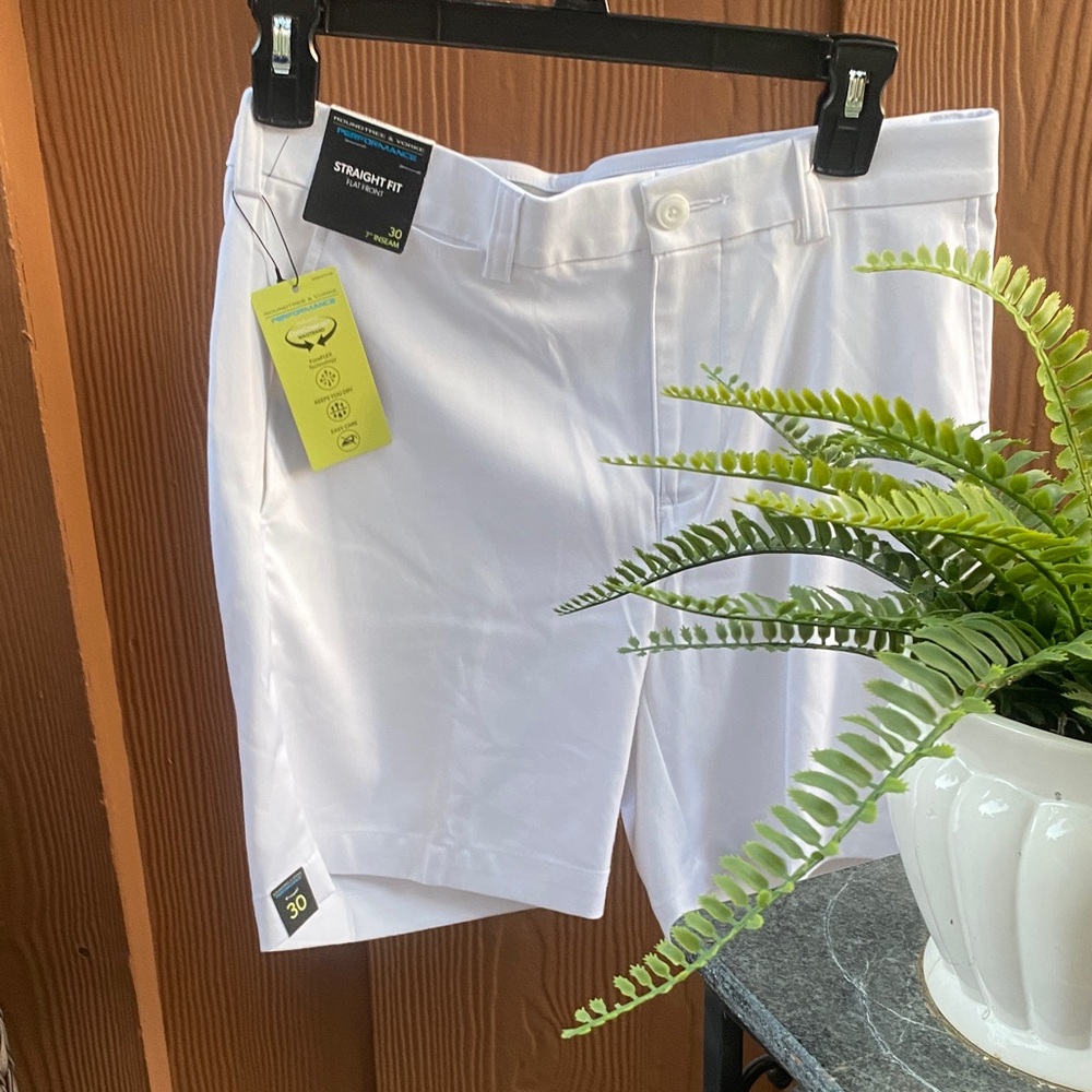 Roundtree & Yorke White Straight-Fit Women's Bermuda Shorts